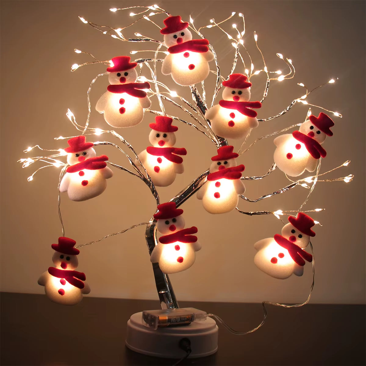 Snowman Christmas LED Garland String Light Merry Christmas Decorations for Home 2024 Xmas Tree Ornament Navidad New Year Gifts