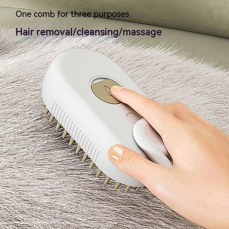 Cat Steam Brush Steamy Dog Brush 3 in 1 Electric Spray Cat Hair Brushes for Massage Pet Grooming Comb Hair Removal 