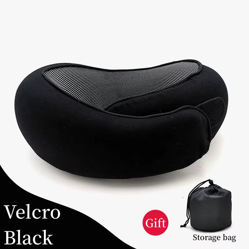Memory Foam Travel Neck Pillow U-Shaped Pillow Snail Style Travel Neck Support Portable Adjustable Soft Noon Break Sleep Pillows