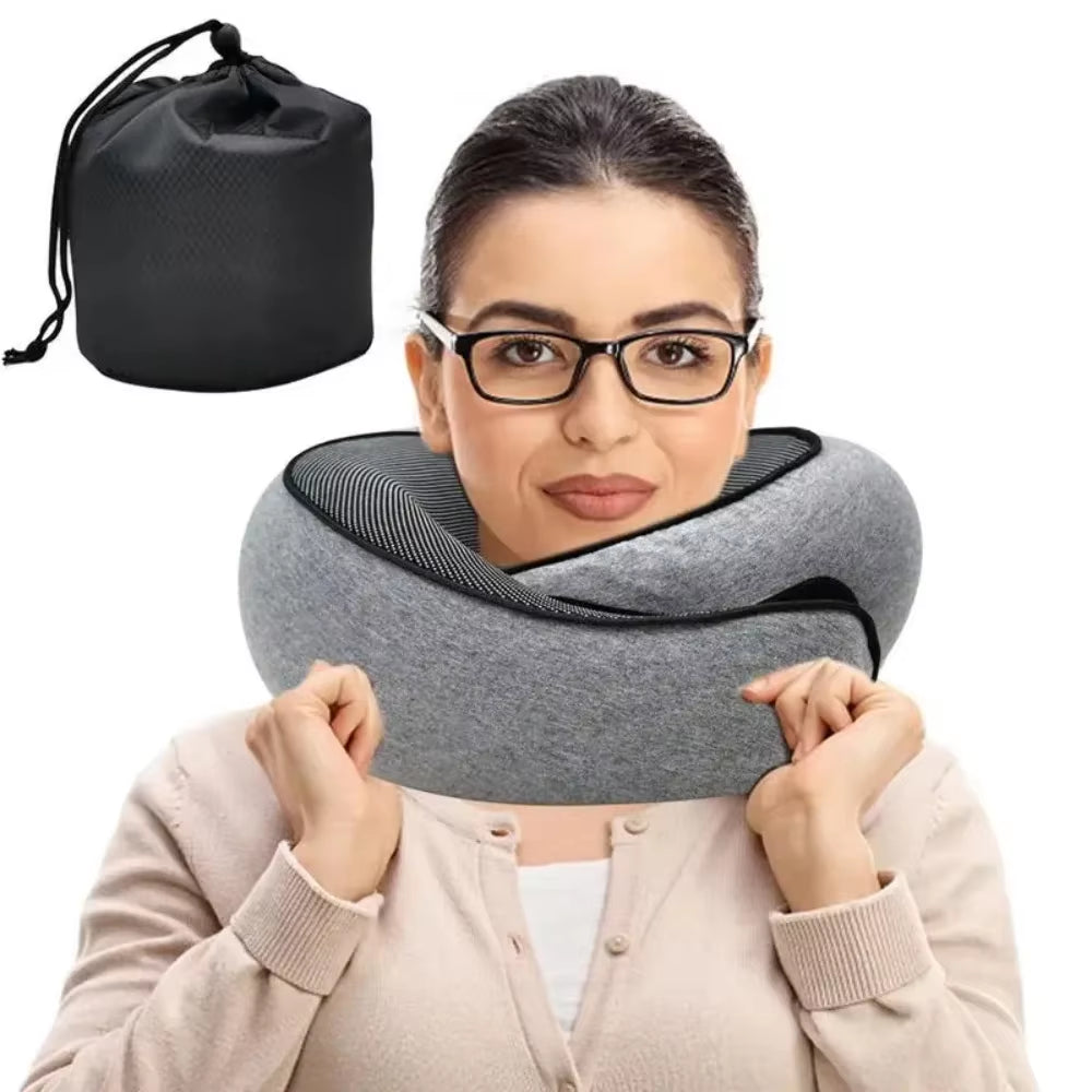 Ultimate Travel Neck Pillow | Soft Memory Foam Support for Plane, Car & Office Naps – Portable & Adjustable Design