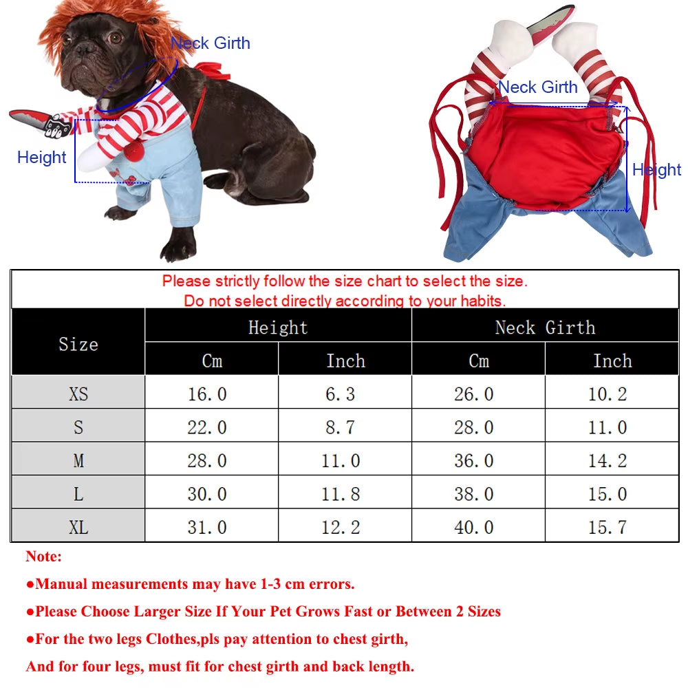 Funny Large Dog Halloween Costume for Small Dogs Cat Adjustable Pet Cosplay Clothes Cute Puppy Festival Gifts Labrador Outfits