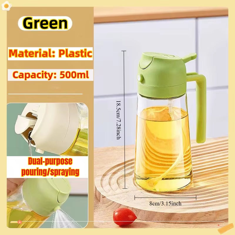 200/300/500Ml Oil Spray Bottle BBQ Cooking Olive Oil Sprayer Plastic Baking Oil Spray Empty Bottle Vinegar Bottle or Oil Brush