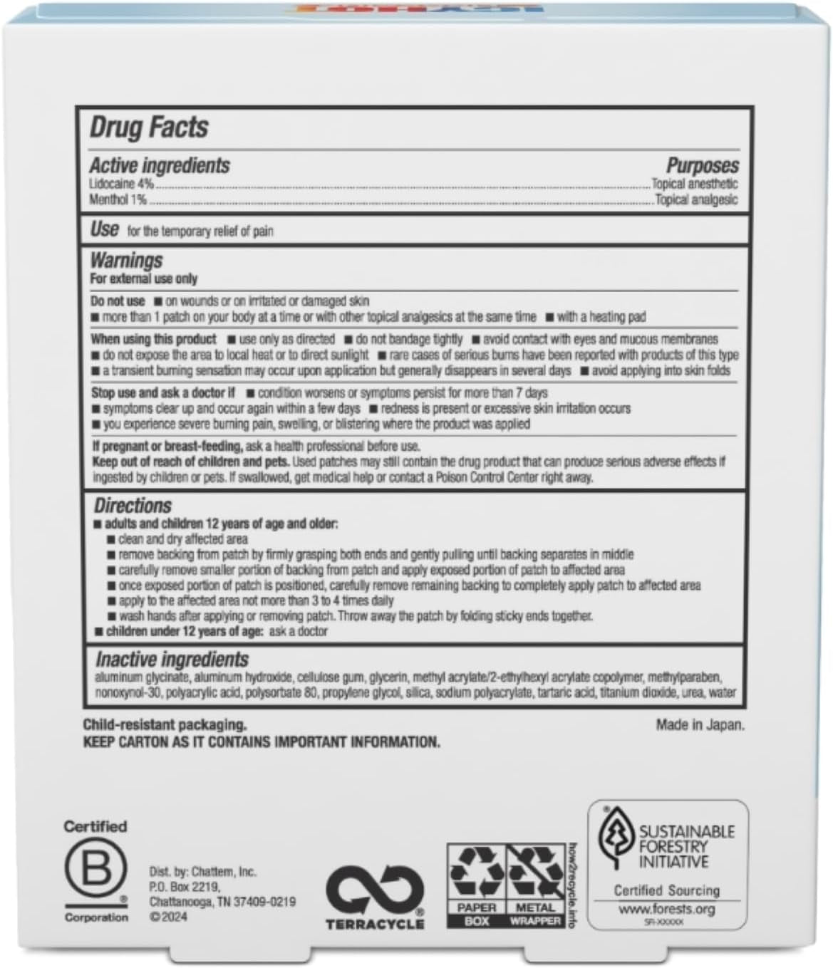 Max Strength Lidocaine Pain Relief Patch (5 Count) Penetrates for Fast, Targeted Relief