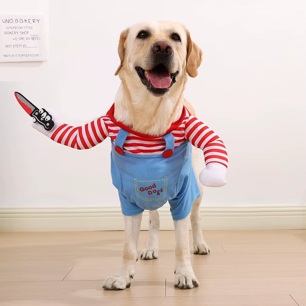 Funny Large Dog Halloween Costume for Small Dogs Cat Adjustable Pet Cosplay Clothes Cute Puppy Festival Gifts Labrador Outfits