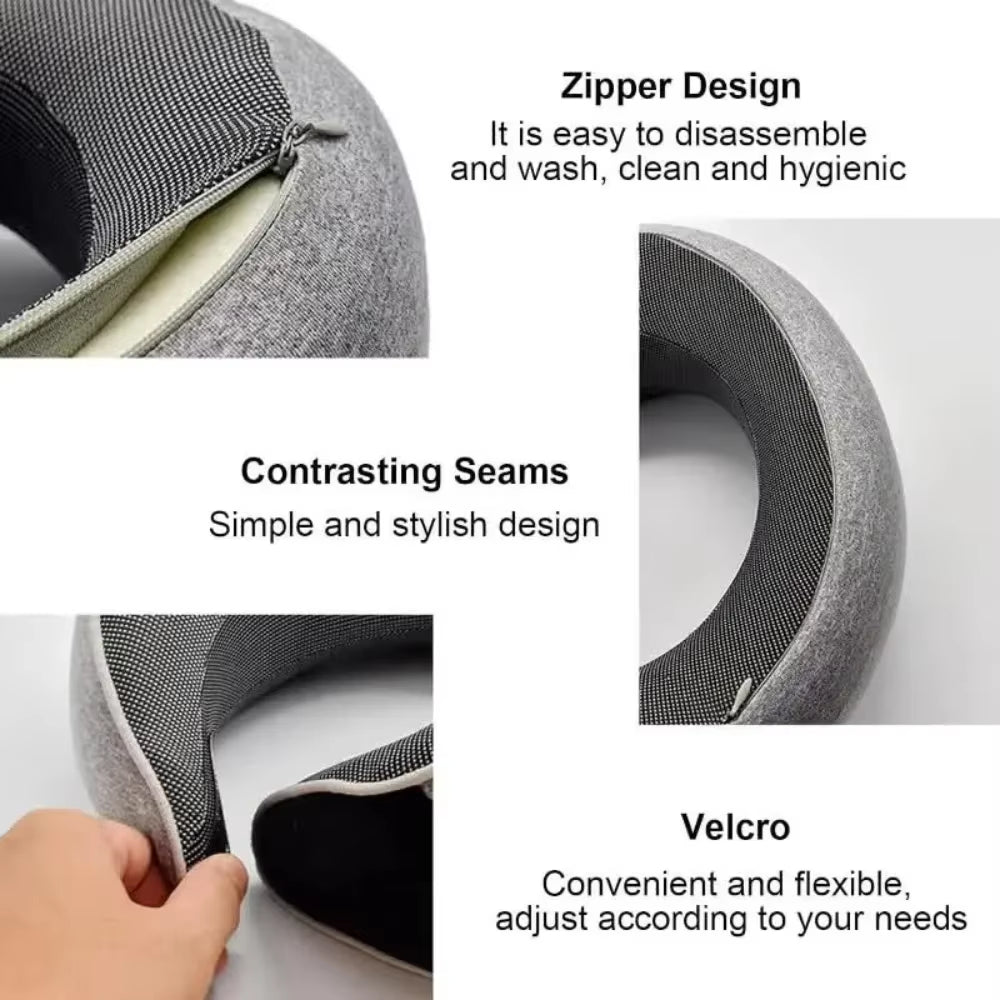 Ultimate Travel Neck Pillow | Soft Memory Foam Support for Plane, Car & Office Naps – Portable & Adjustable Design