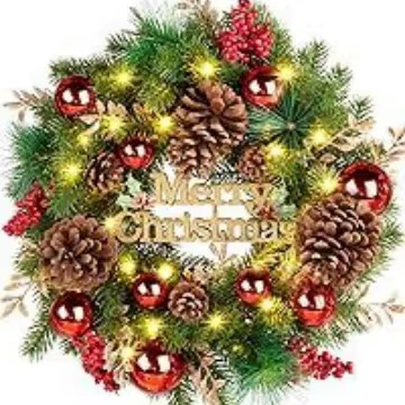 Christmas Front Door Decor Wreath: Fall Peony, Pumpkin & Sunflower Style, Festive Farmhouse Home Peony Design