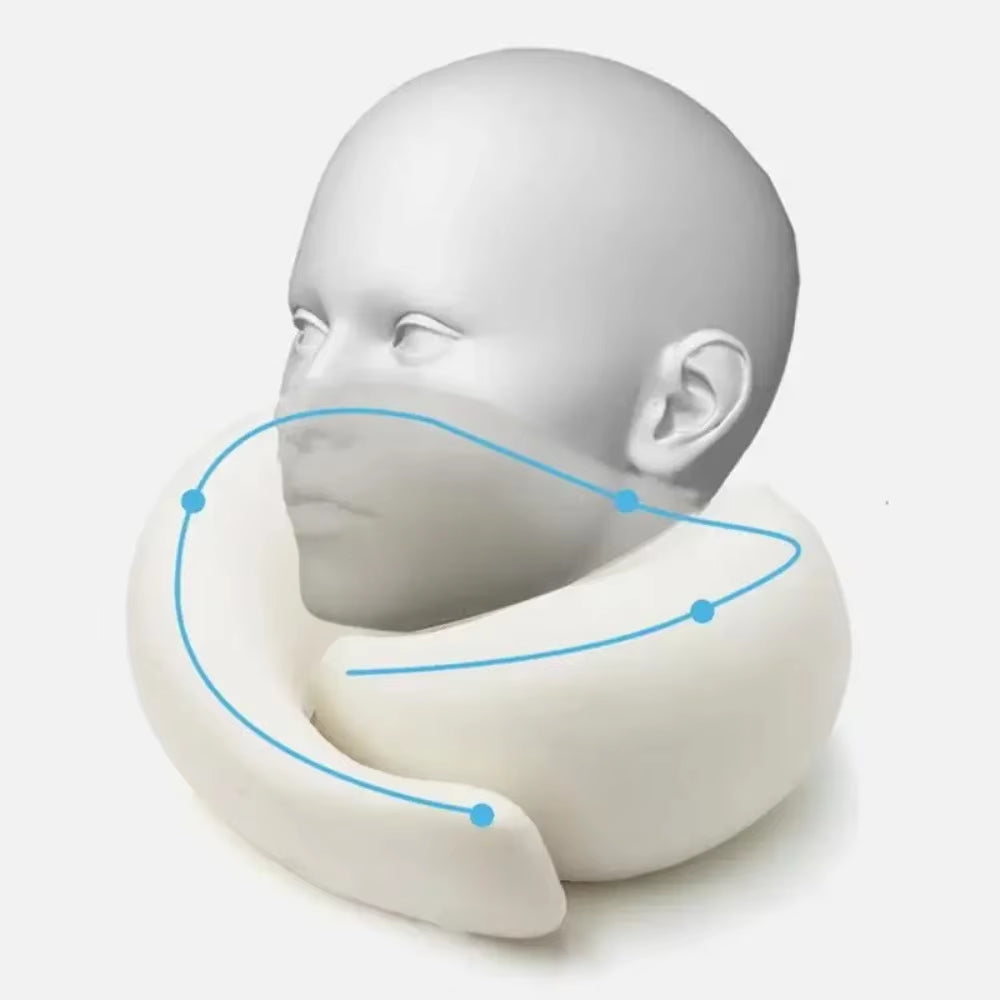 Ultimate Travel Neck Pillow | Soft Memory Foam Support for Plane, Car & Office Naps – Portable & Adjustable Design