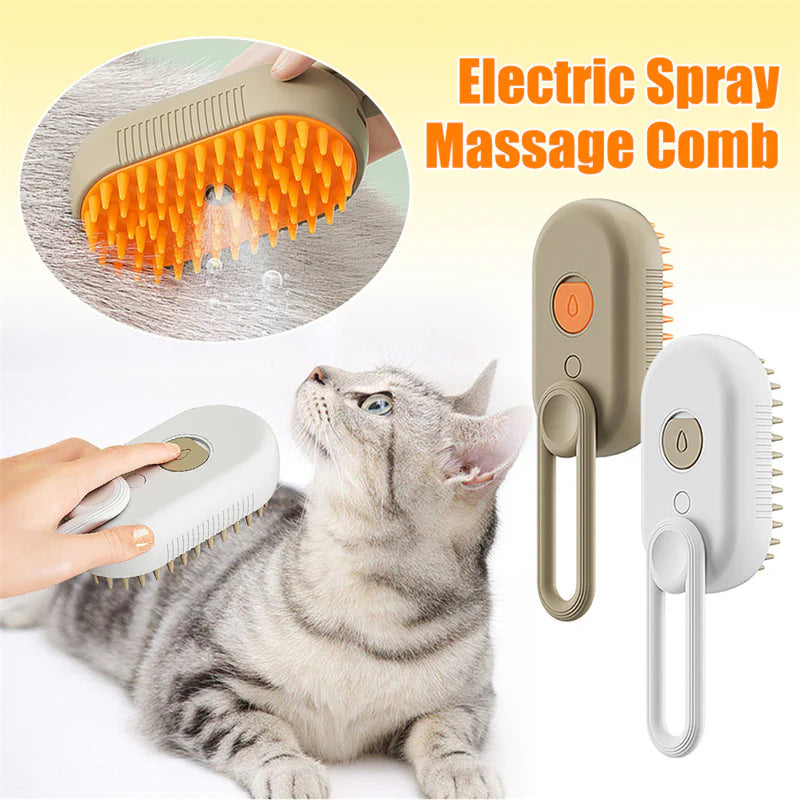 Cat Steam Brush Steamy Dog Brush 3 in 1 Electric Spray Cat Hair Brushes for Massage Pet Grooming Comb Hair Removal 