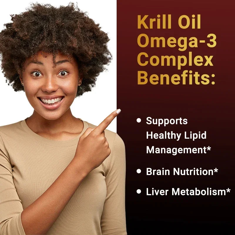 Antarctic Krill Oil 2000MG – Premium Omega-3 Complex with Astaxanthin for Heart, Brain, Joint Health & Immune Defense