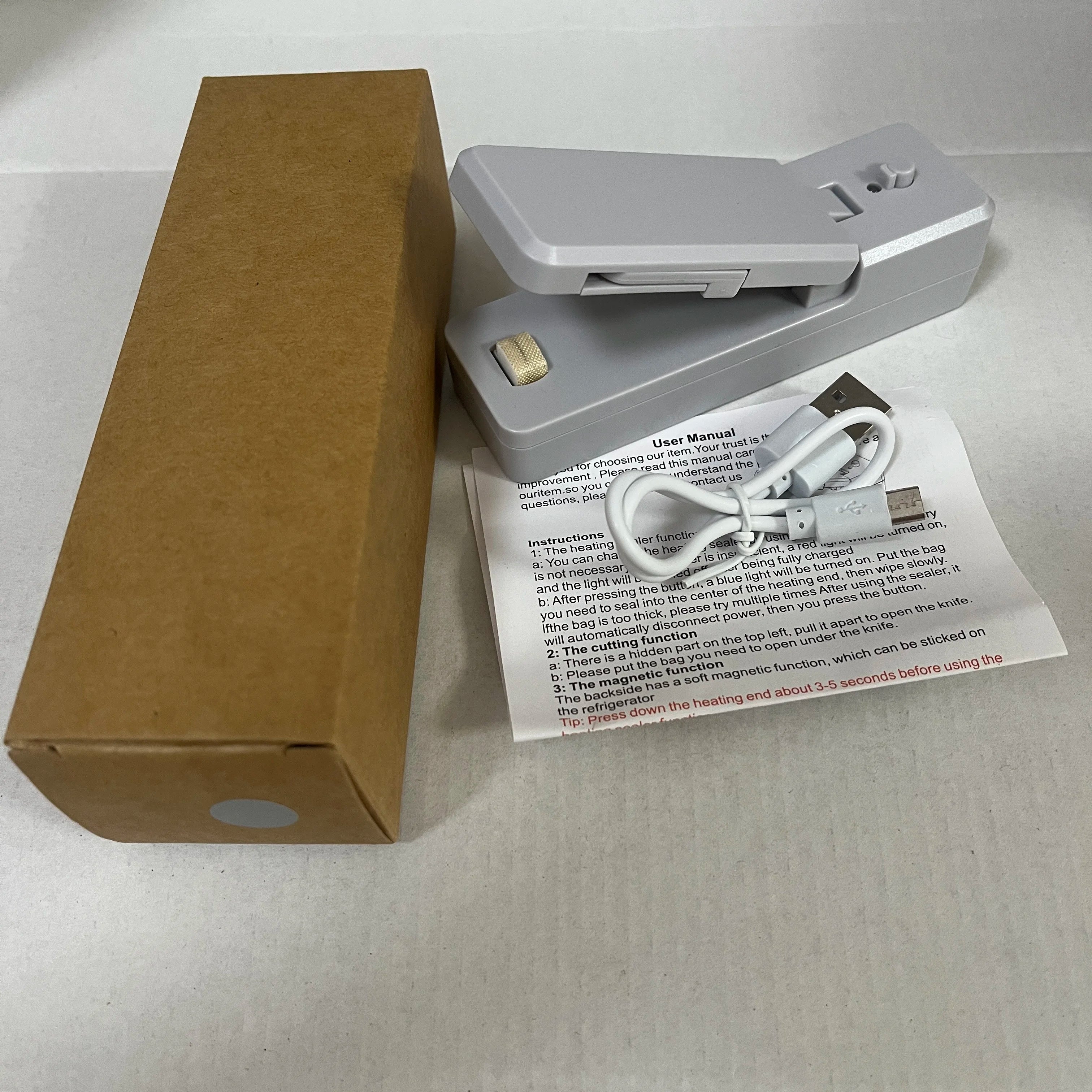 USB 2 in 1 Heat Seal Device Thermal Plastic Food Portable Sealer Chips Snacks Bag Sealer Machine Packing Kitchen Accessories