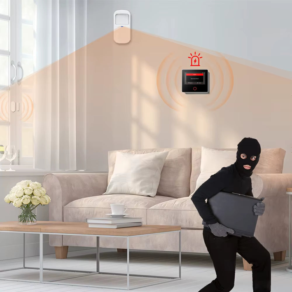Wifi 4G Wireless Security Alarm System Built-In Louder Siren Tuya Smart Home Burglar Kit with 5-Year Contact Sensor