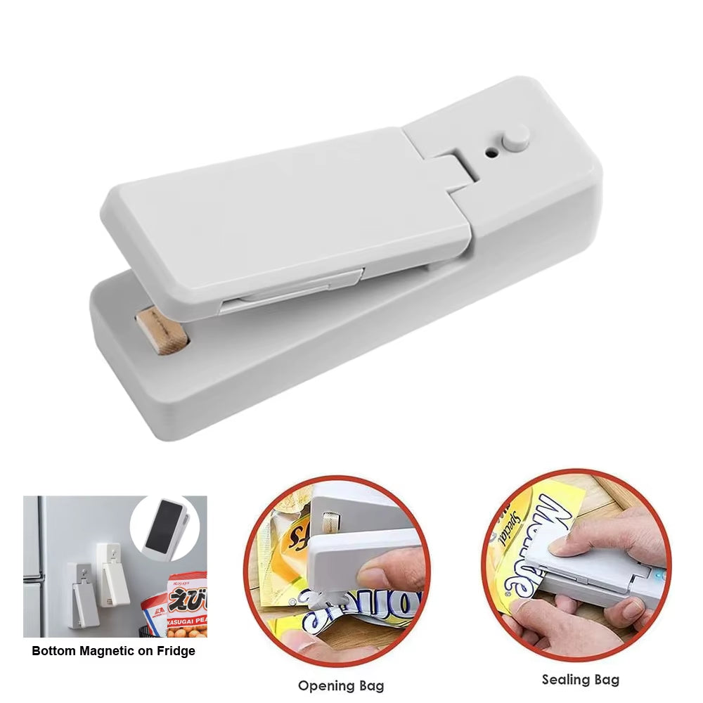 USB 2 in 1 Heat Seal Device Thermal Plastic Food Portable Sealer Chips Snacks Bag Sealer Machine Packing Kitchen Accessories