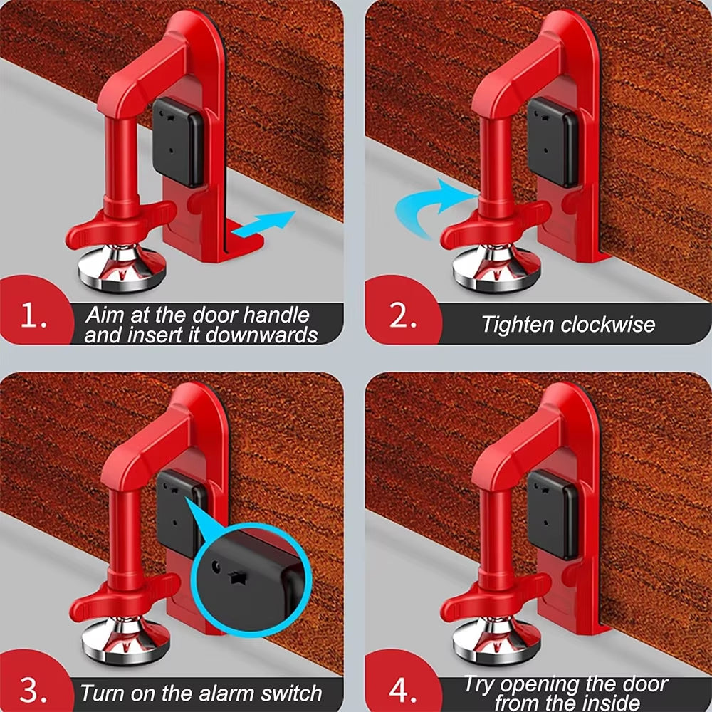 Portable Door Lock & Alarm System – Smart Anti-Theft Device for Home, Hotel & Travel Security