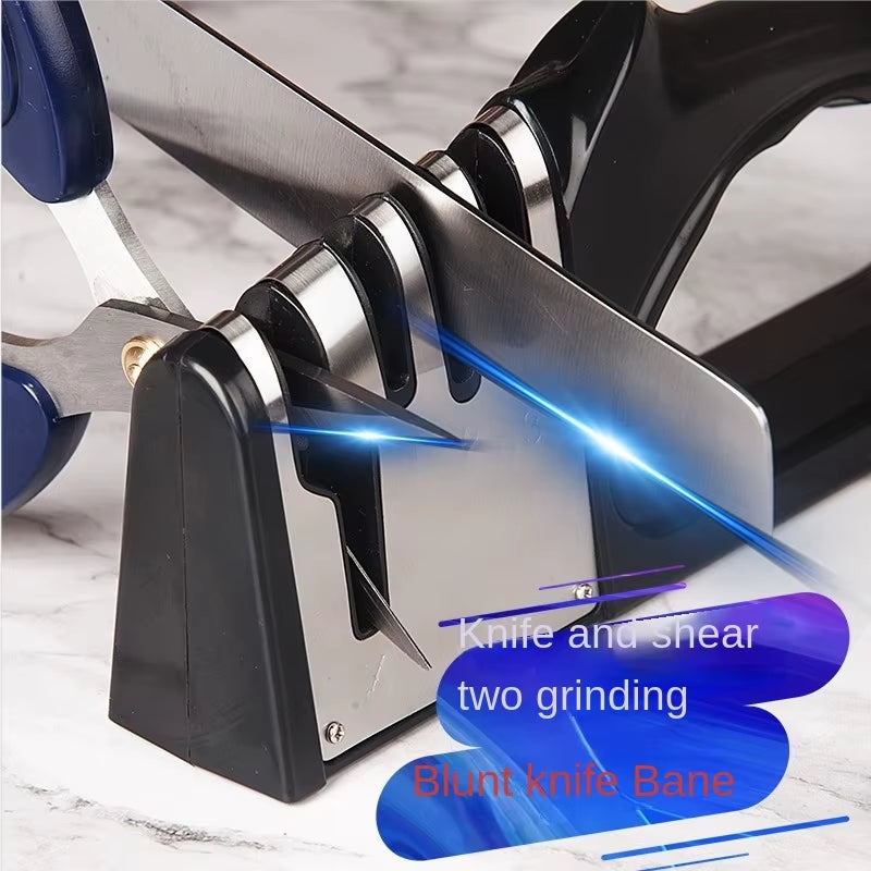 New Knife Sharpener 4In1 Diamond Ceramic Stone Professional Chef Knife Sharpener Scissors Sharpening Kitchen Knives Accessories