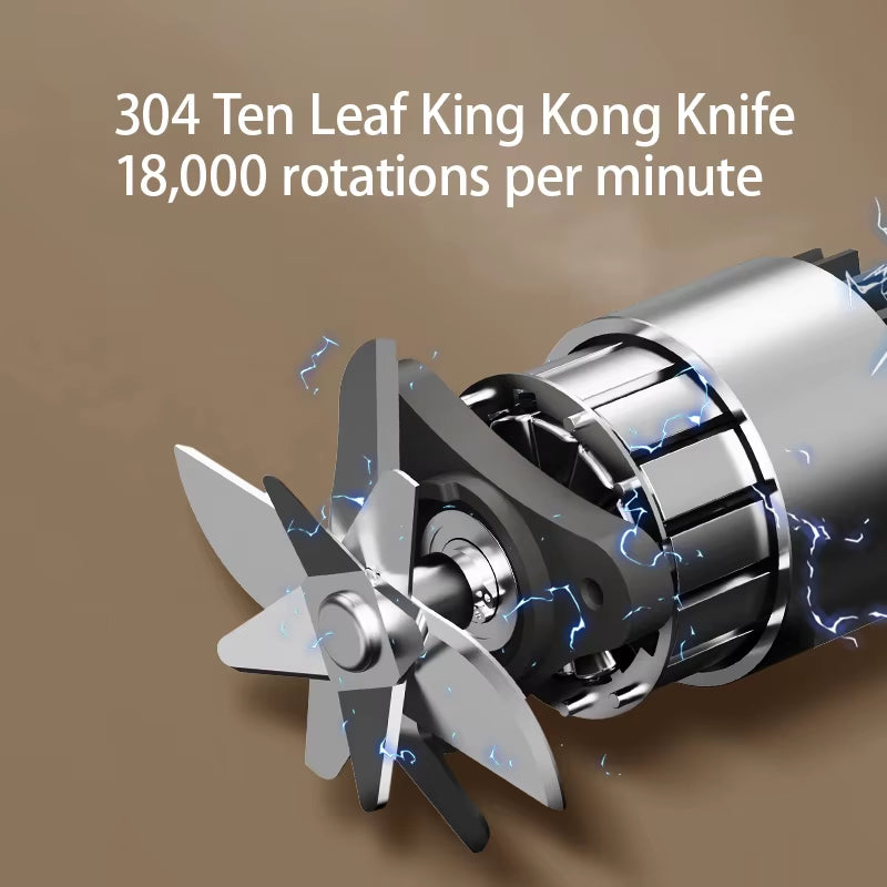 4/10 Blades Electric Portable Blender 350ML Juicer Fruit Mixers USB Rechargeable Smoothie Juicer Cup Squeezer Juice Maker