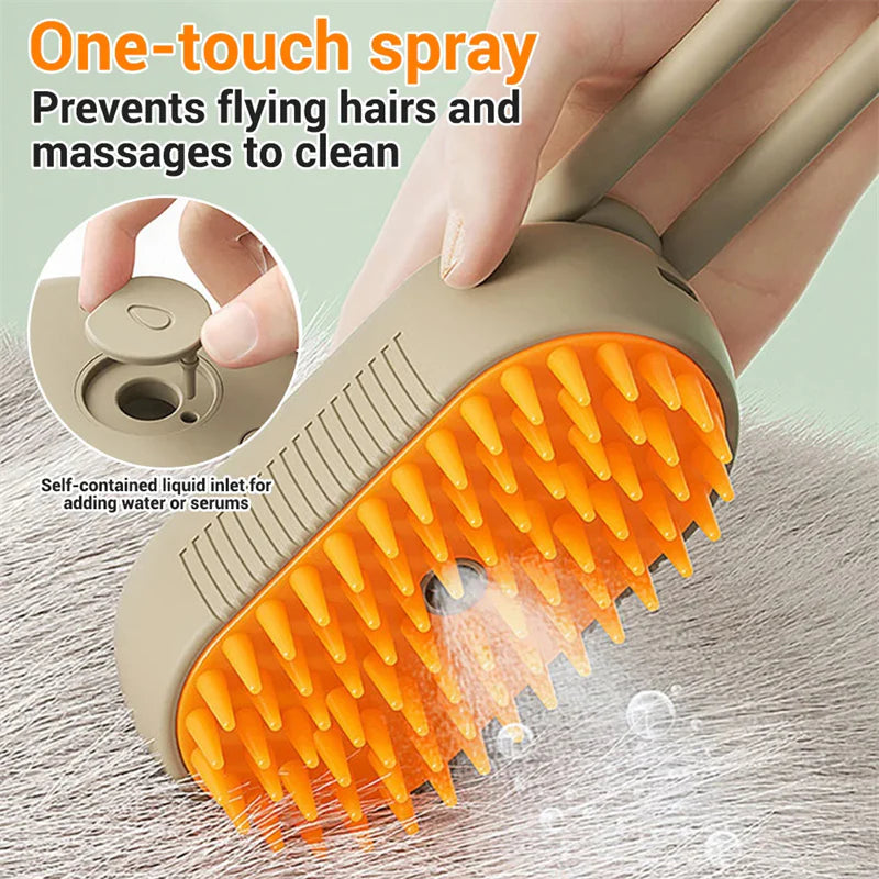 Cat Steam Brush Steamy Dog Brush 3 in 1 Electric Spray Cat Hair Brushes for Massage Pet Grooming Comb Hair Removal 