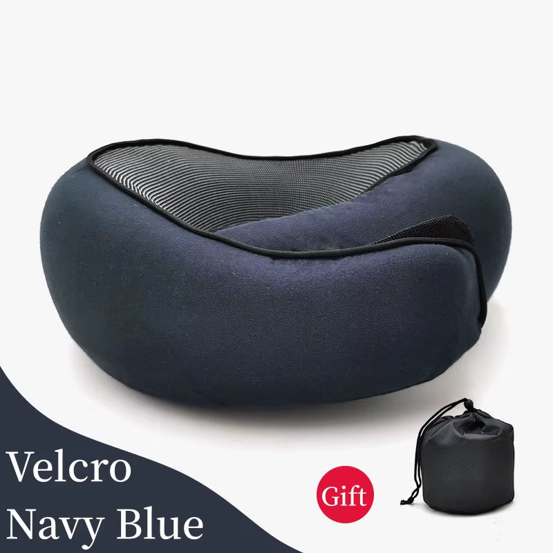 Memory Foam Travel Neck Pillow U-Shaped Pillow Snail Style Travel Neck Support Portable Adjustable Soft Noon Break Sleep Pillows