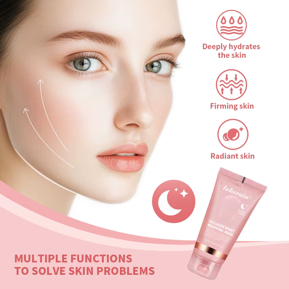 Korean Deep Collagen Peel-Off Mask – Anti-Wrinkle Lifting Care, Overnight Skin Rejuvenation for Women